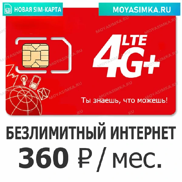 SIM-карта с Безлимитным интернетом МТС 300