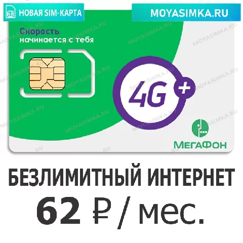 сим карта для интернета мегафон генеральный 62 рубля в месяц