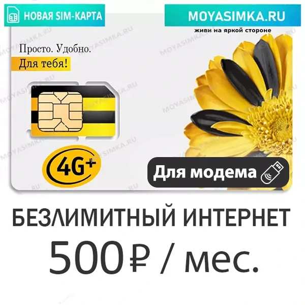 SIM-карта для интернета Бил@йн VIP 500